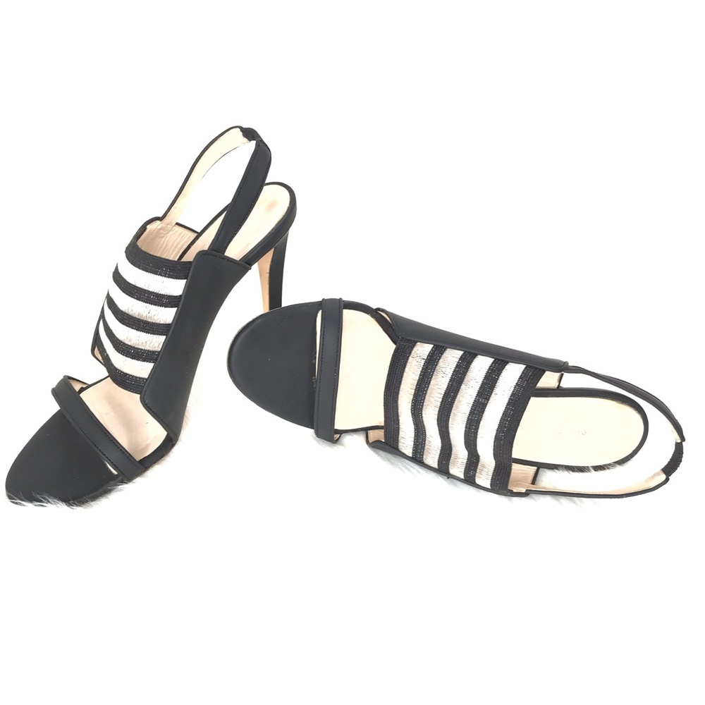 Christopher Kane Black Matte Slingback Heels
